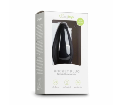 Sinner Gear Large Silicone Plug Black - Secure Wide-Base Anal Model