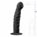 EasyToys Silicone Intimate Device Black with Suction Base 18 cm