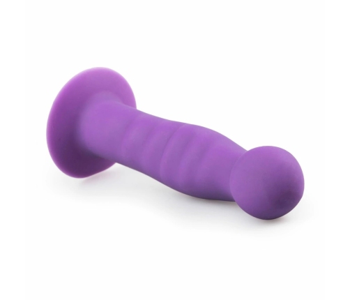 EasyToys Silicone Model with Suction Base Purple 18 cm - Ribbed Surface