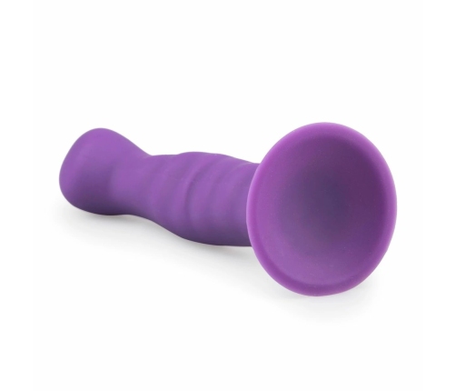 EasyToys Silicone Model with Suction Base Purple 18 cm - Ribbed Surface