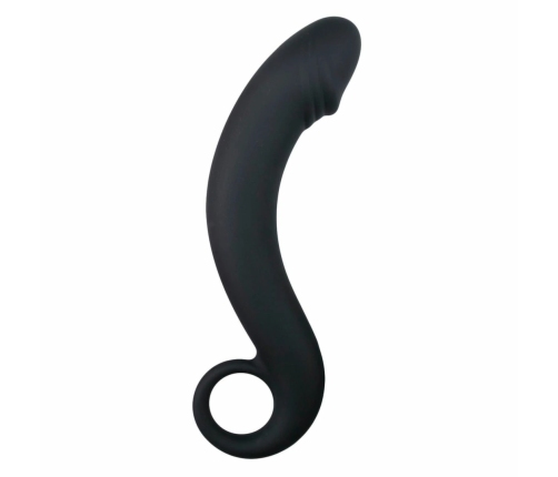 TOYZ4LOVERS Silicone Black Anal Massager Curved Prostate Model