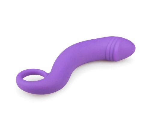 EasyToys Silicone Prostate Massager Purple Curved Anatomical Model