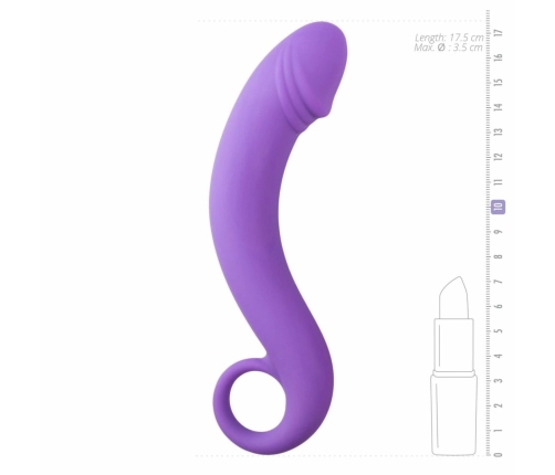 EasyToys Silicone Prostate Massager Purple Curved Anatomical Model