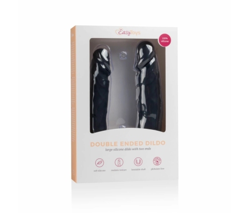 EasyToys Double-Ended Flexible Silicone Intimate Device 44 cm Black