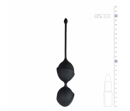 EasyToys Black Kegel Double Training Balls - Anatomical Silicone System