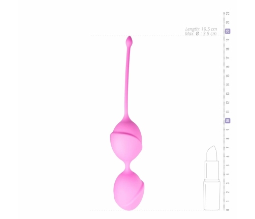 EasyToys Pink Duo Silicone Pelvic Muscle Training Balls 3.5 cm