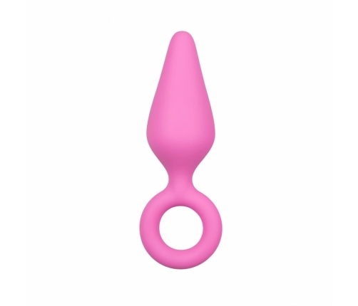 EasyToys Silicone Intimate Plug Set Pink - 3 Sizes, Pull Ring Handle