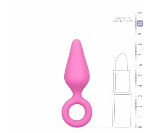 EasyToys Pointy Plug Silicone Tapered Model, Black, Size S