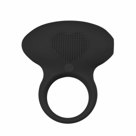 EasyToys Black Elastic Vibrating Ring with Removable Bullet Stimulator
