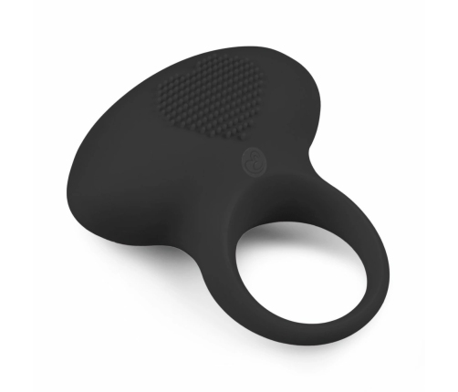 EasyToys Black Elastic Vibrating Ring with Removable Bullet Stimulator