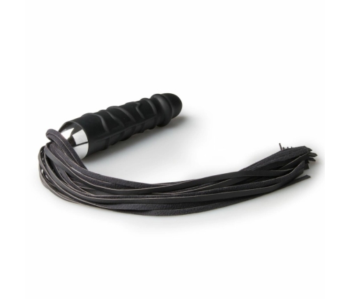 EasyToys Silicone Impact Flogger with Anatomic Grip Black 37cm