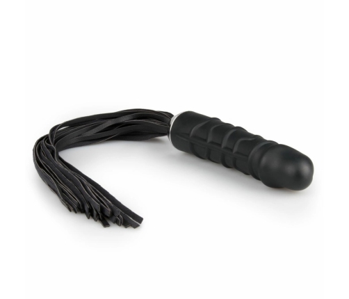 EasyToys Silicone Impact Flogger with Anatomic Grip Black 37cm