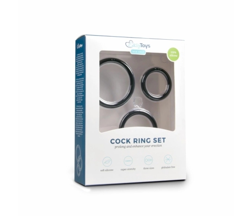 EasyToys Silicone Ring Set Black - 3-Piece Adjustable Comfort System
