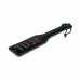 Ouch! Black Leather Impact Paddle with Red Inscription, Durable Design