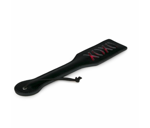 Rimba Black Leather Paddle XOXO - Sturdy Model with Decorative Cutout