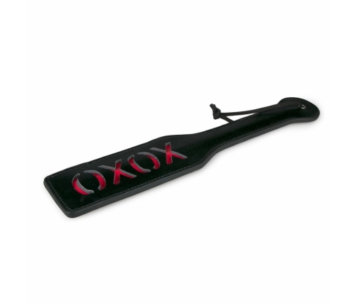Rimba Black Leather Paddle XOXO - Sturdy Model with Decorative Cutout