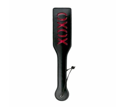 Rimba Black Leather Paddle XOXO - Sturdy Model with Decorative Cutout