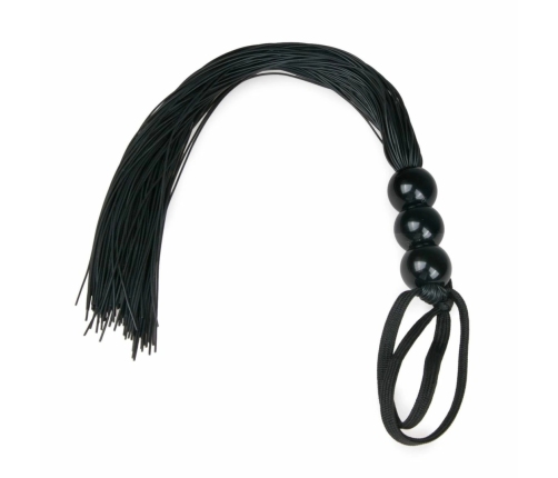 EasyToys Black Silicone Impact Whip with Ergonomic Handle 45cm