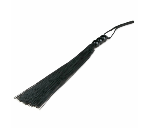 EasyToys Black Silicone Impact Whip with Ergonomic Handle 45cm