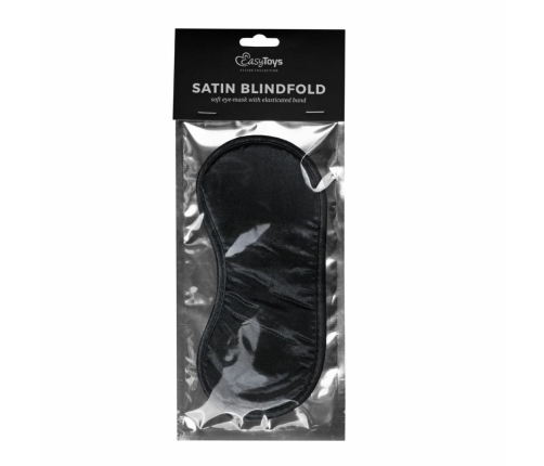 Rimba Black Satin Soft Eye Mask - Comfort Fit Blindfold