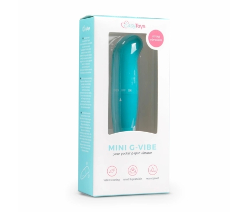 EasyToys Mini Curved Intimate Massager Turquoise Waterproof