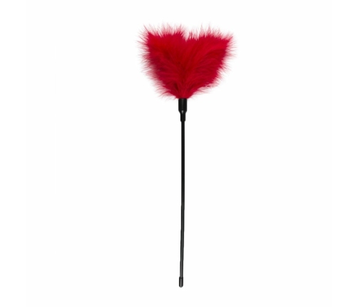 EasyToys Red Feather Tickler - Long Handle Sensual Accessory