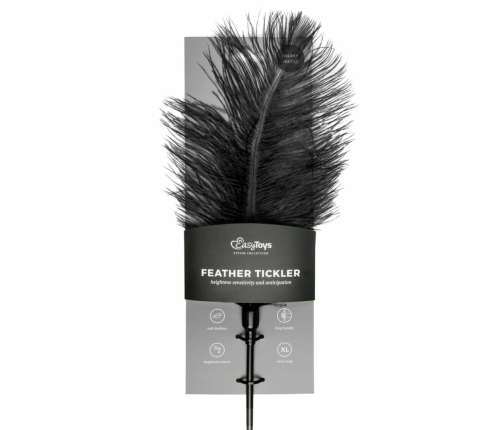Ouch! Black Feather Sensation Teaser - Soft Touch, Elegant Design