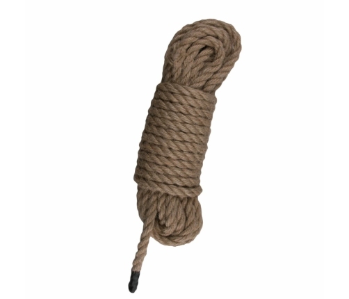 EasyToys Natural Hemp Bondage Rope 5m - Durable 3-Strand Design