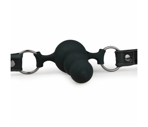 EasyToys Silicone Bead Gag Adjustable Strap Black 8718627528235