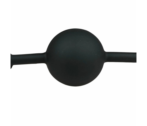 EasyToys Silicone Ball Gag Adjustable Strap Black Comfortable Design