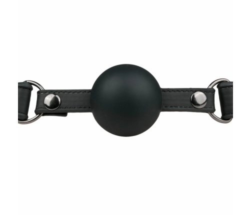 EasyToys Adjustable Faux Leather Head Harness with Large Silicone Ball