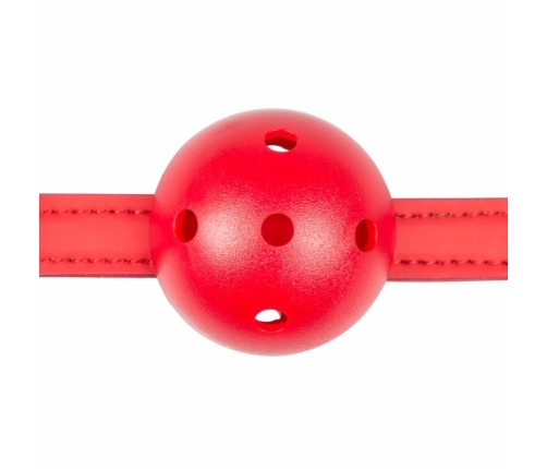 EasyToys Adjustable PVC Ball Gag Red - Comfortable Restraint Accessory