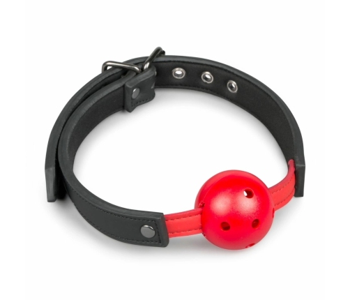 EasyToys Adjustable PVC Ball Gag Red - Comfortable Restraint Accessory