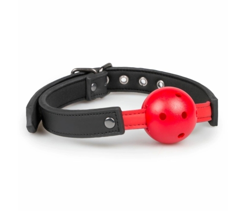 EasyToys Adjustable PVC Ball Gag Red - Comfortable Restraint Accessory