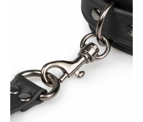 EasyToys Adjustable Leather Hogtie Restraint - Black Bondage Connector