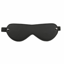 EasyToys Leather Eye Mask with Adjustable Elastic Band - Black