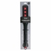 Ouch! Long Leather Paddle Black-Red with Decorative Heart Cut-Outs 32cm