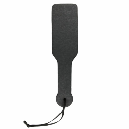 Ouch! Black PU Leather Impact Paddle - Ergonomic, Durable, 32 cm