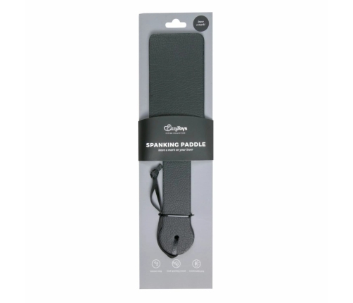 Ouch! Black PU Leather Impact Paddle - Ergonomic, Durable, 32 cm