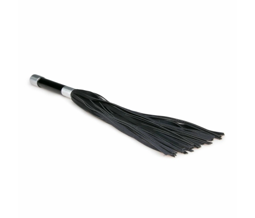 Kiotos Long Flogger Intimate Impact Tool with Metal Grip Handle Black