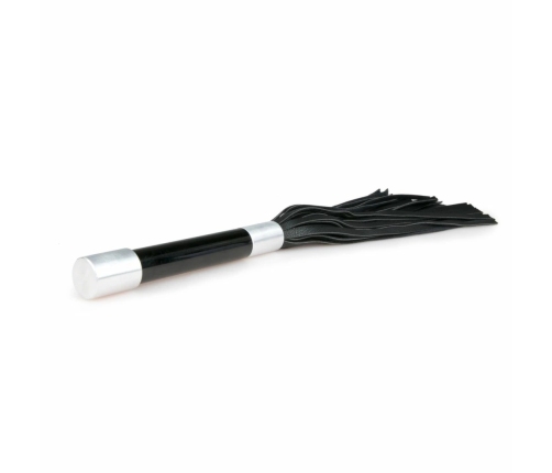 Kiotos Flogger with Metal Handle - Durable Faux Leather, Black, 45 cm