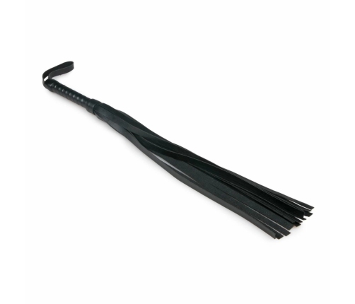 Ouch! Small Leather Flogger - Compact Premium Handle Black