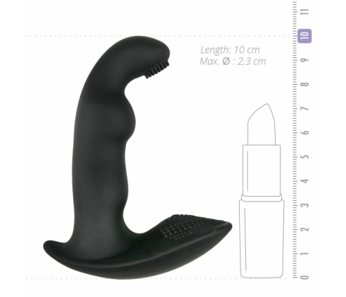 TOYJOY Dynamic Duke Ribbed Silicone Intimate Massager Black