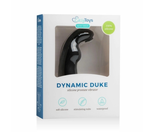 TOYJOY Dynamic Duke Ribbed Silicone Intimate Massager Black