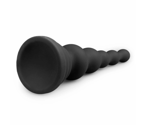 Kiotos Cone Shape Silicone Model with Beaded Structure Black 16.5 cm