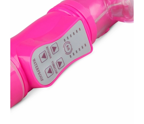 EasyToys Pink Thrusting Dual-Action Vibrator - 6 Speeds & Rotations