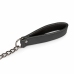 Kiotos Adjustable Metal & Faux Leather Bondage Collar with Leash 40-54 cm