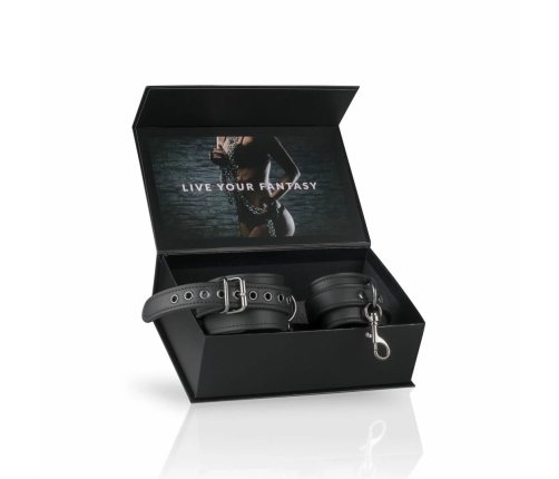 EasyToys Ankle Cuffs Faux Leather Adjustable Black 13-30cm