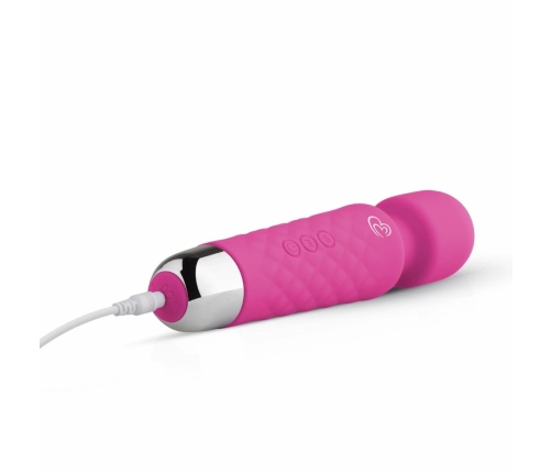 EasyToys Mini Wand Pink - Compact Rechargeable Massager, 18 Modes