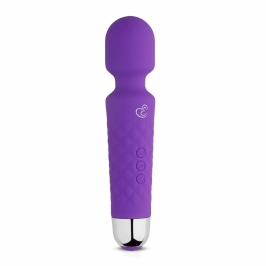 EasyToys Mini Wand Vibrator Purple - Compact Rechargeable Massager